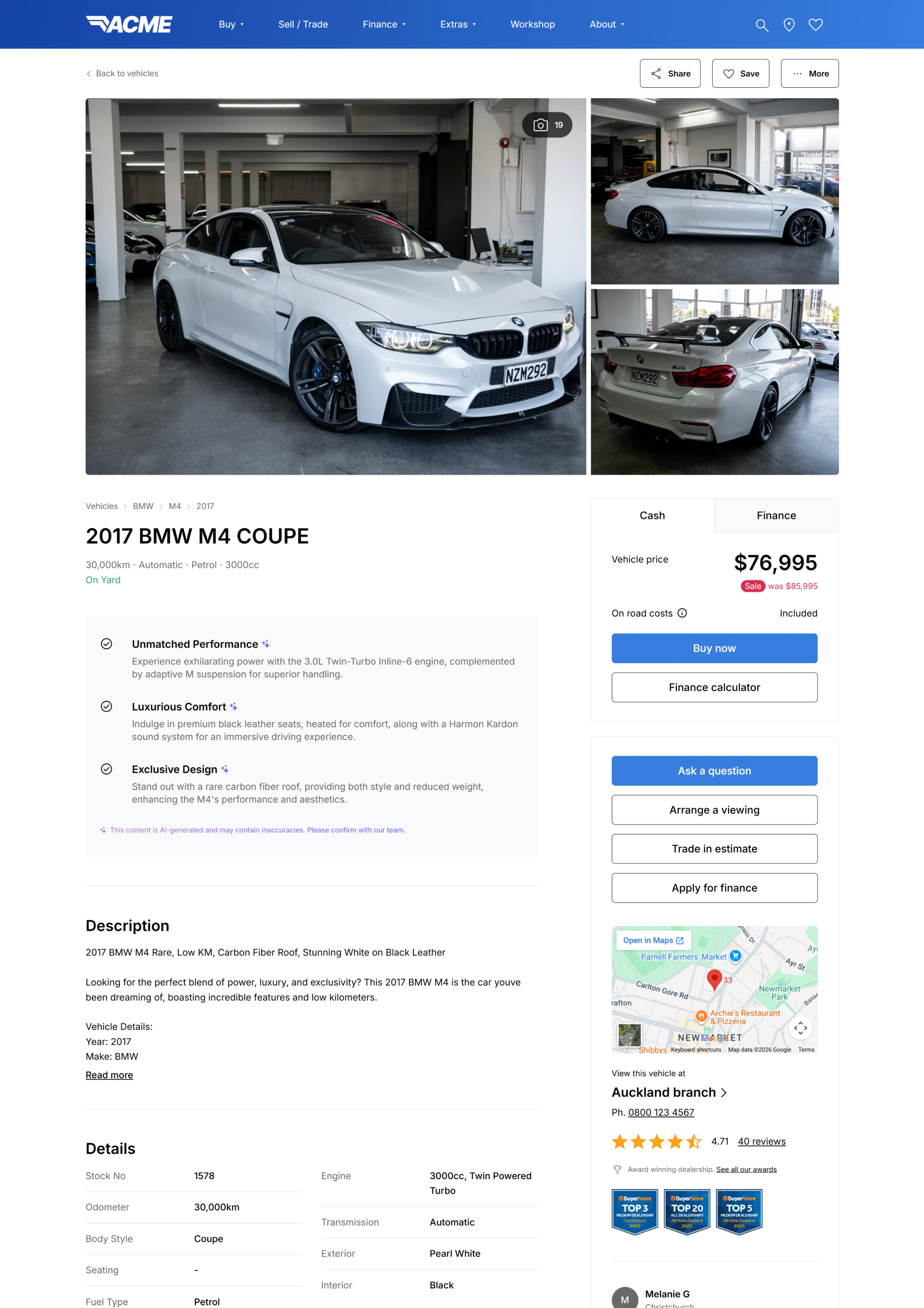 Avanti Customer App Wireframe